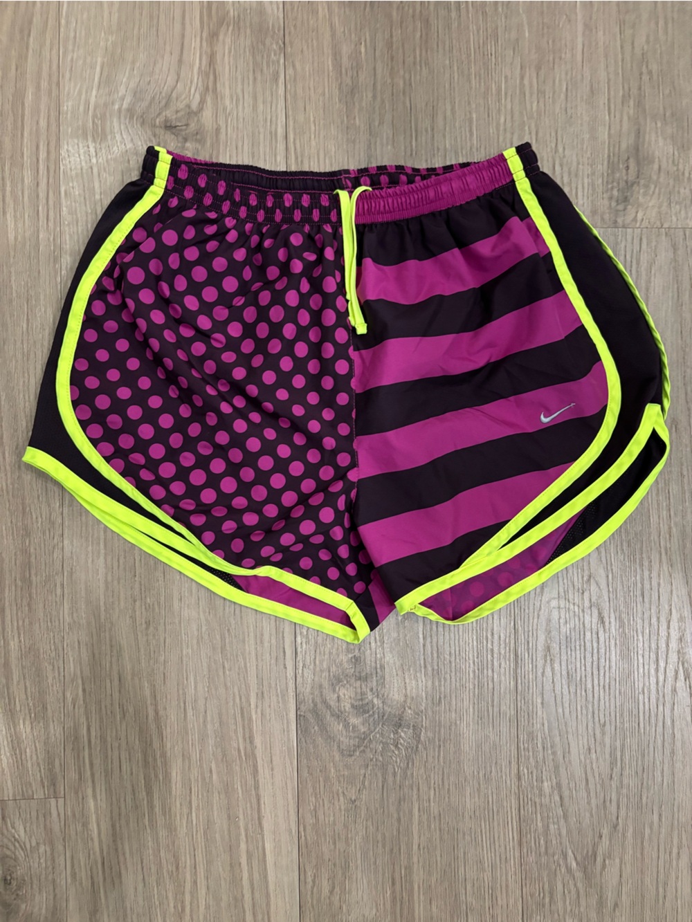 Nike Dri-Fit Women's Purple Athletic Shorts with Neon Trim Size
Medium
